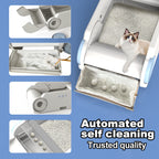 Automatic Litter Scooper Cat Litter Box Pet Cat Smart Litter Box Cleaning Device Anti-Splash Cat Toilet WiFi Control
