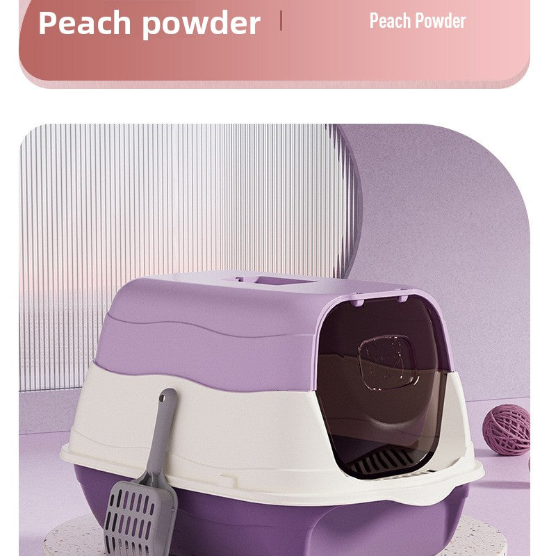 Oversized Litter Box Disinfection Deodorant Fully Enclosed Cat Toilet Litter Box Bason Extra Large Splash-Proof Wholesale