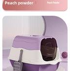 Oversized Litter Box Disinfection Deodorant Fully Enclosed Cat Toilet Litter Box Bason Extra Large Splash-Proof Wholesale