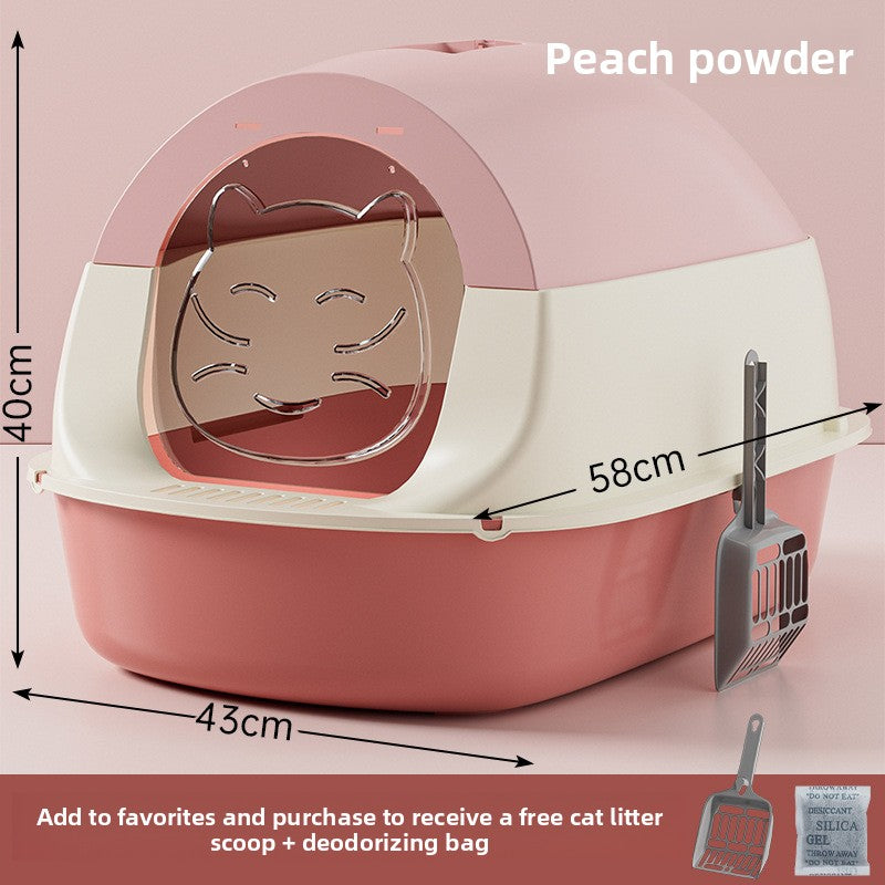 Oversized Litter Box Disinfection Deodorant Fully Enclosed Cat Toilet Litter Box Bason Extra Large Splash-Proof Wholesale