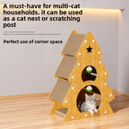Christmas Tree Cat Scratching Board Cat Toy Corrugated Paper Cat Nest Wear-Resistant Cat Toy Cat Claw Board Non-Shedding All-Season Universal
