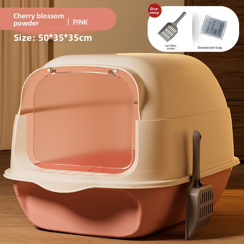 Extra Large Cat Litter Box Fully Enclosed Extra Large Odor-Isolating Easy-to-Clean Cat Toilet Pet Supplies