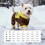 Little Bear pet down jacket Pet four-legged duck down drawstring windproof and warm down jacket Autumn and winter clothes for dogs and cats