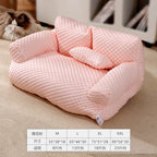 Ice Silk breathable pet sofa bed Suitable for all seasons; Detachable and washable cat beds and dog beds; Cool, breathable, soft and comfortable