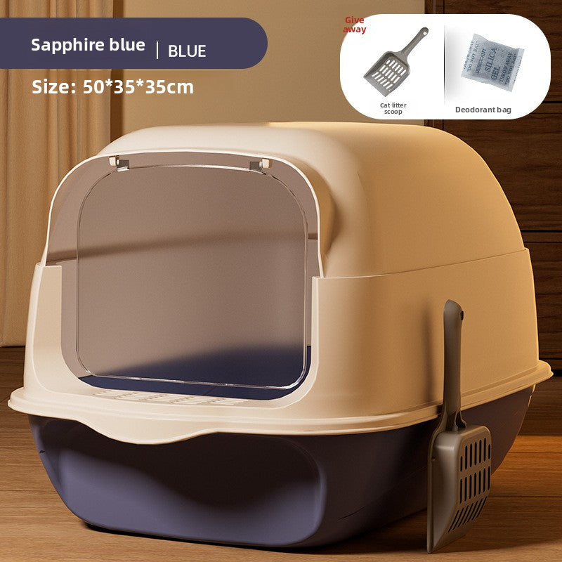 Extra Large Cat Litter Box Fully Enclosed Extra Large Odor-Isolating Easy-to-Clean Cat Toilet Pet Supplies