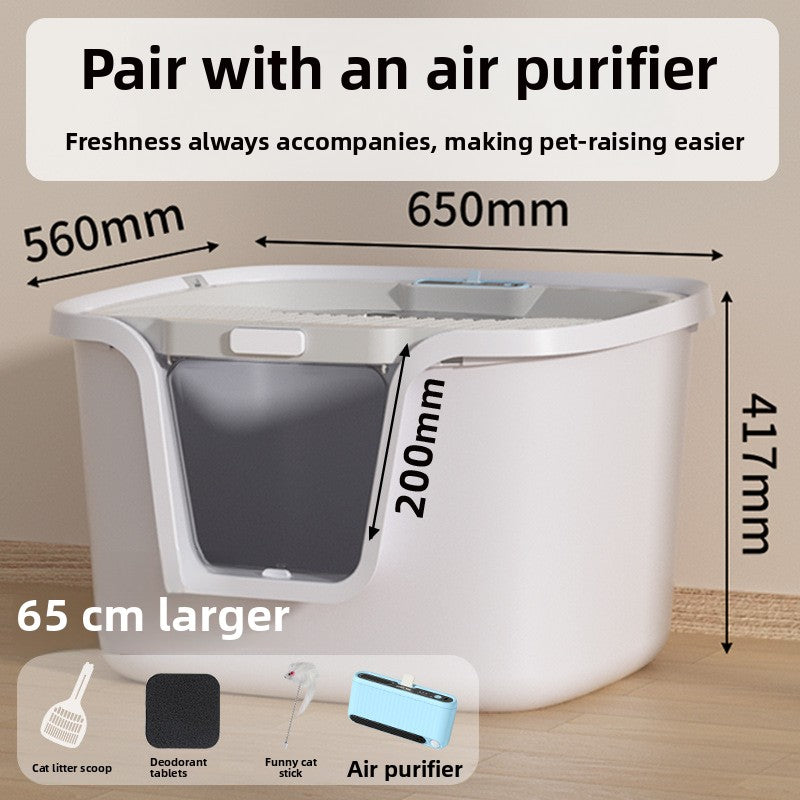 Cat Litter Box Fully Enclosed Deodorizing Cat Litter Scoop Top Entry Pmax Space Cat Litter Tray Cat Toilet Cat Supplies