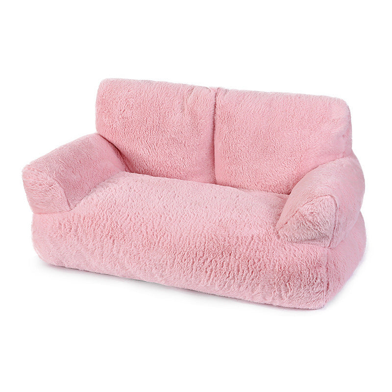 Plush sofa pet bed; Cat bed, large cat bed, pet bed; Cat sofa Winter warm dog and pet bed supplies