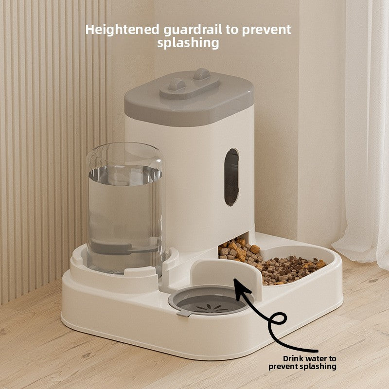 New Automatic Cat Feeder Dog Bowl Pet Bowl Cat Basin 2-in-1 Water Dispenser Cat Bowl Pet Supplies Cross-border
