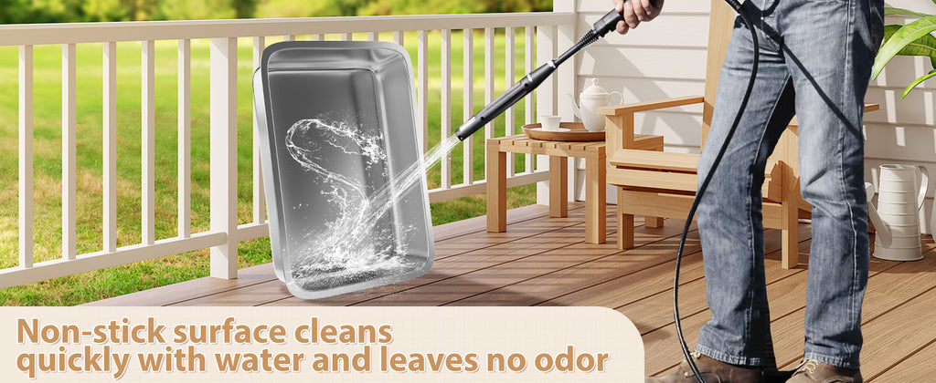 Stainless Steel Cat Litter Box Splash-Proof Large Semi-Enclosed Cat Toilet Pet Cleaning Supplies Open Cat Litter Tray