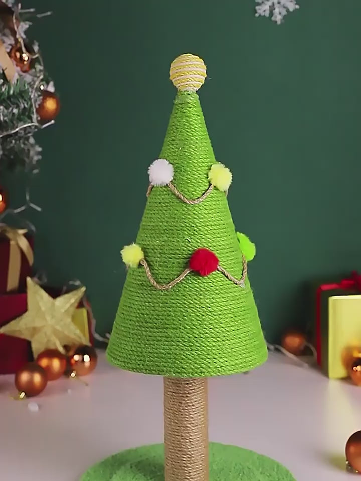 Christmas Tree Sisal Cat Scratching Board Wear-Resistant Non-Shedding Cat Claw Board Cat Climbing Frame Nest Integrated Cat Scratching Post Cat Toy